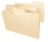 Smead SuperTab Heavyweight File Folder, Oversized 1/3-Cut Tab, Legal Size, Manila, 50 Per Box (15401)
