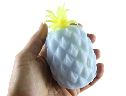 Curious Minds Busy Bags 1 Large Pineapple Soft Fluff- Filled Fruit Squeeze Stress Balls - Squishy Toy - Sensory Fidget Squeezey Sensory Squeeze Balls OT Random Color