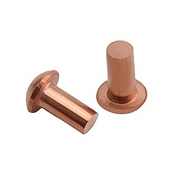 MroMax 100Pcs M3 Round Head Copper Solid Rivets