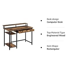 Rolanstar Computer Desk with Monitor Shelf and