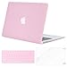 MOSISO Compatible with MacBook Air 13 inch Case (Models: A1369 & A1466, Older Version 2010-2017 Release), Protective Plastic Hard Shell Case & Keyboard Cover & Screen Protector, Clear Pink