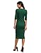 MakeMeChic Women's Solid Half Sleeve Midi Sheath Bodycon Pencil Dress