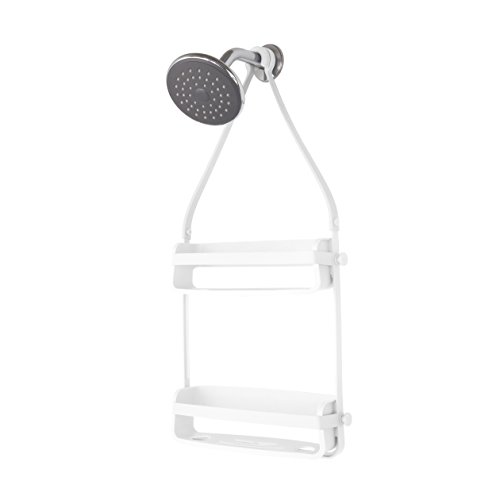 Umbra flex shower caddy, white