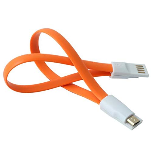 Shot Case Mini Magnetic Cable for Ultimate Ears MEGABLAST Universal Charger Connector Micro USB Magnet Keyring 25 cm Android (Orange)