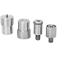 4Pcs Snap Button Die, Snap On Tool, Mould Silver Stainless Steel Replacement Kits for 831 Buttons