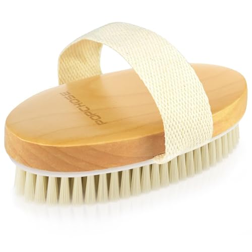 POPCHOSE Dry Brush for Lymphatic Drainage, Dry Brushing Body Brush