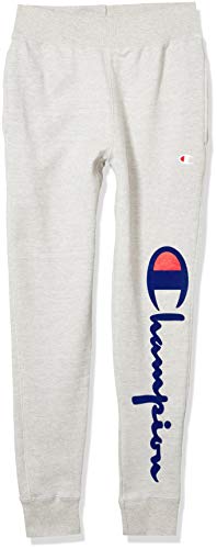 champion flock script grey jogger sweatpants
