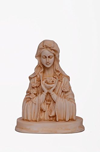 TRUSTED SELLER 5" Virgin Mother Mary Statue Handmade of Poly Marble Home Decor Best Gift