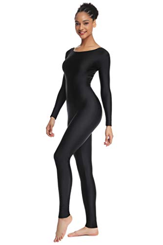 OVIGILY Women's Long Sleeve Unitard Dance Costume Spandex Full Body Suits