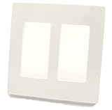 Leviton 80309-SW 10 Pack 2-Gang Decora Plus Screwless Snap-On Wallplate, White