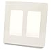 Leviton 80309-SW 4 Pack 2-Gang Decora Plus Screwless Snap-On Wallplate, White