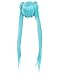 Angelaicos Womens Halloween Cosplay Show Costume Wig (Only Wig, Aque Blue)