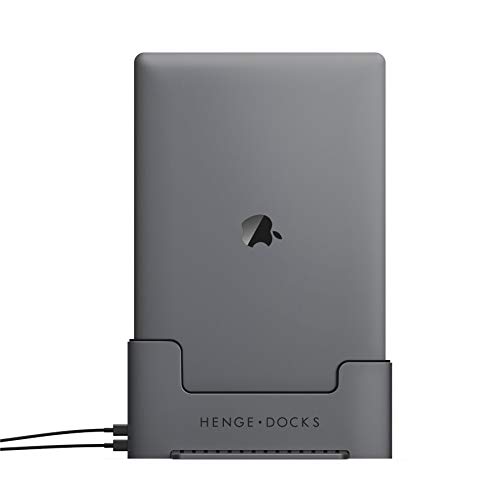 Henge Docks Vertical Docking Station for The 13-inch MacBook Pro with Thunderbolt 3 with Touch Bar | Fits 13-inch MacBook Pro (2016-2018) | 2 USB-C Ports | Docking Hub Station
