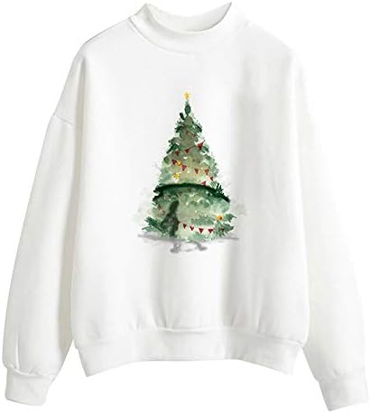 Clearance Sale for Women Tops.AIMTOPPY Women Christmas Print Long Sleeve Ladies Blouse Pullover Tops Shirt Sweatshirt