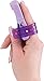 Pure Love Wearable Textured Finger Vibrator with Multiple Attachments, Interchangeable Heads, Purple Color, Adult Sex Toy
