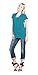 Savi Mom Draped Maternity & Nursing/Breastfeeding Shirt Top w/Cami (Large, Jade)
