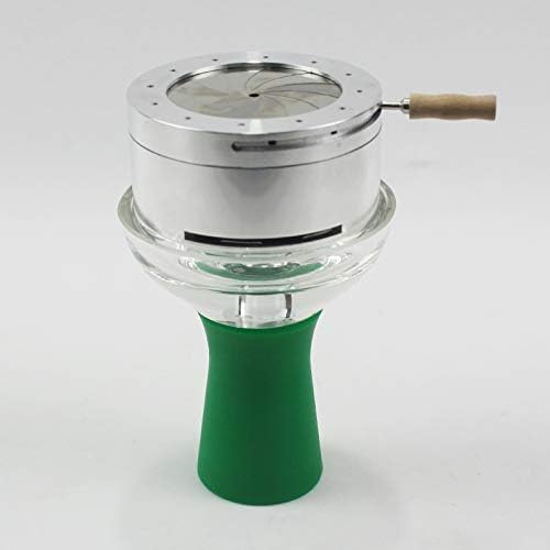Yameisi Hookah Glass Silicone Shisha Bowl Tobacco Holder High Grade Narguile Accessories and Charcoal Holder (Bowl+Charcoal Holder 2)
