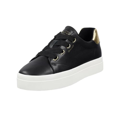 GANT Avona, Scarpe da Ginnastica Donna, Colore: Nero e Oro, 41 EU