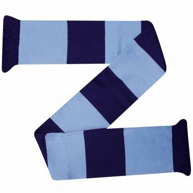 Coventry City F.C. Sky & Navy Blue Traditional Style Football & Rugby Fans Bar Scarf (100% Acrylic)