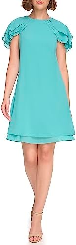 jessica howard portrait collar a line dress Jessica Howard Women's Mixed-Media Fit & Flare Midi Dress - Navy