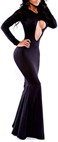 Black Women Fashion Middle Cut Out Sheath Nightclub Evening Party Club Wear  Dress - Size S price in UAE | Amazon UAE | kanbkam