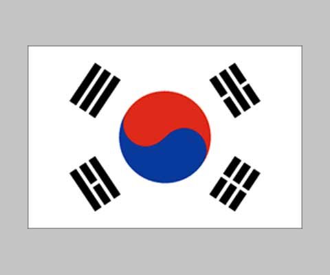 Supportershop South Korea flag South Korea Flag - White, 150 x 90 cm