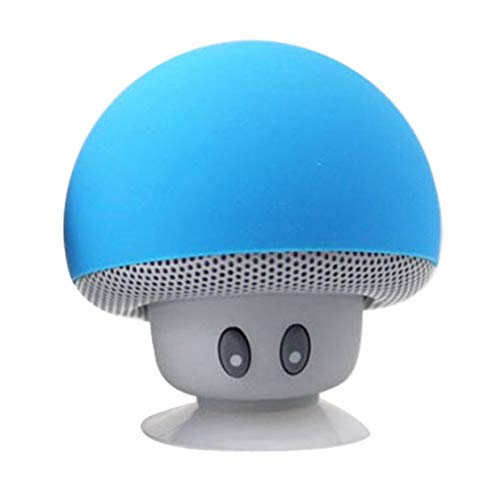 Bluetooth Mushroom Speaker for XIAOMI Redmi Note 6 Pro Smartphone Suction Cup Speaker Micro Mini (Blue)