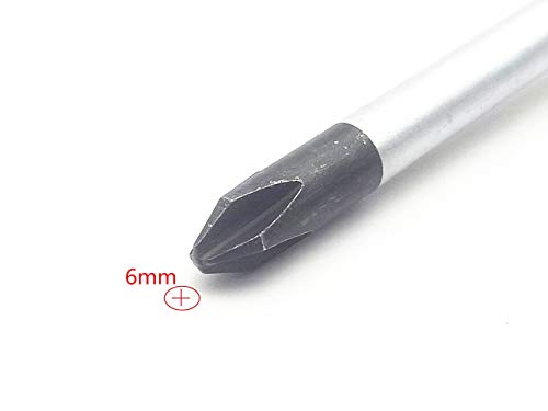 Long handle 6 mm magnetic tip crosshead Phillips screwdriver (PH2 X 250mm)