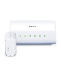 D Link Systems, Inc. dhp 348av Powerline AV 4 Port Switch Mini Kit