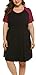 IN'VOLAND Women's Plus Size Maternity Nightgown Short Sleeve Sleepwear Maternity Nursing Nightgown (16W-24W) Black