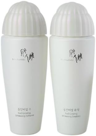 KOREAN COSMETICS, DONGINBI, Red Ginseng Whitening 2-piece set (Softener 130ml Emulsion 130ml) (elasticity, brightening, nutrition)[001KR]