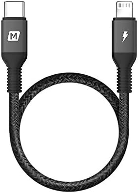 沸騰ブラドン Momax Usb C Lightningケーブル ナイロン編み Mfi認定 4フィート 充電同期コード Iphone Xs Xs Max Xr X 8 8 Plus 7 7 Plus Macbookに対応 1ft ブラック 美品