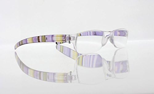 5 Pcs Purple Transparent Rimless Reading Glasses Fashion Elegant Quality Spring Hinge And Scratch Resistant Lens Enable You To Wear At Ease