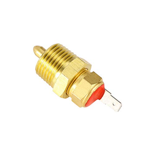 Fan Thermostat Temperature Switch with 3/8" Pipe Thread, 185 to 175 Degree Electric Engine Cooling Fan Thermostat Temperature Sensor Switch, Fits 10" 12" 14" 16" Fan (With Pipe Thread)