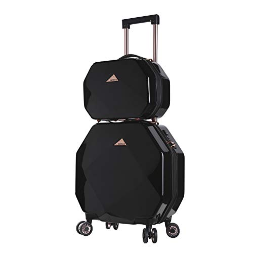 kensie 3d gemstone tsa lock spinner hardside luggage and tote