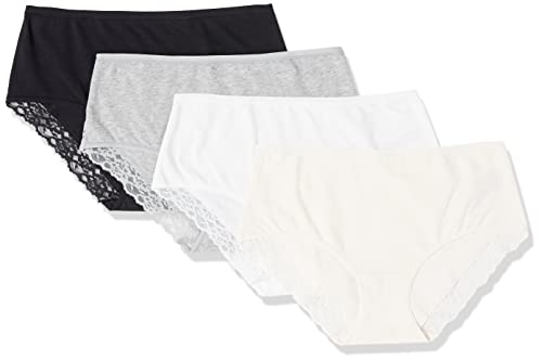 AMAZON ESSENTIALS WOMEN’S COTTON AND LACE MIDI BRIEF...
