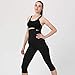 Gowhods Women's High Waist Slimming Sweat Sauna Pants Stitching Fabric Compression Hot Thermo Body Shaper Capri Leggings for Waist Training and Fat Burning