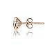 Rose Gold Flash Sterling Silver Cubic Zirconia Bezel-Set Martini Stud Earrings