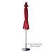 FLAME&SHADE 9' Solar LED Lighted Outdoor Patio Umbrella Market Style for Balcony Table Terrace Garden Deck or Yard with Tilt, Red