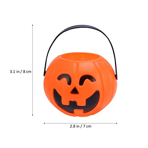image for BESTOMZ Pumpkin Mini Buckets - Plastic Barrel Ornaments Candy Bucket D
