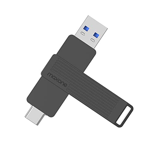Maxone External 1000GB Portable Solid State Flash Drive, USB Type C Both 3.2 Tech - 2 in 1 Dual Drive Memory Stick Super Speed.Optimal Speeds Up to 600MB/s Read, 550MB/s Write.
