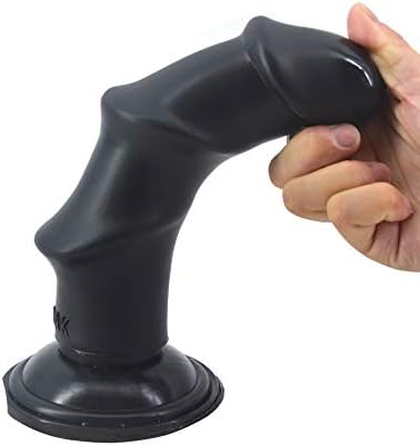 ZHANGPINaA Soft and Safe Medical 8.86 inch Small Female Personal Small Massge Stick Toy Didlosatador for Women Suction Men Black Personal Tools