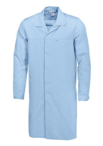 BP 1673-500-11-3XLn Unisex-Mantel, 1/1 Ärmel mit verstellbarem Schlitz an der Manschette, 210,00 g/m² Stoffmischung, hellblau, 3XLn
