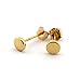 14k Yellow Gold Tiny Circle Stud Earrings