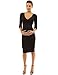 PattyBoutik Mama V Neck Tie Bow Maternity Dress