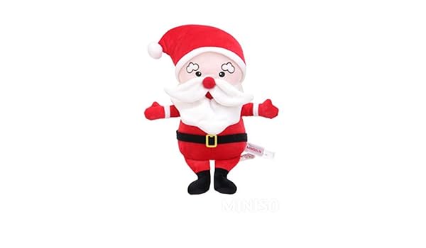 Miniso Christmas Cartoon Santa Claus Stuffed Plush Doll Red 37cm Amazon Com Au Toys Games
