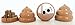 L LIFETIME Poop Emoji Party Favors Supplies- 12 Pack of Pencil Eraser Sharpener Unisex Sets for Tweens Teens Girls Boys Adults Gag Gift Funny Poo Unicorn