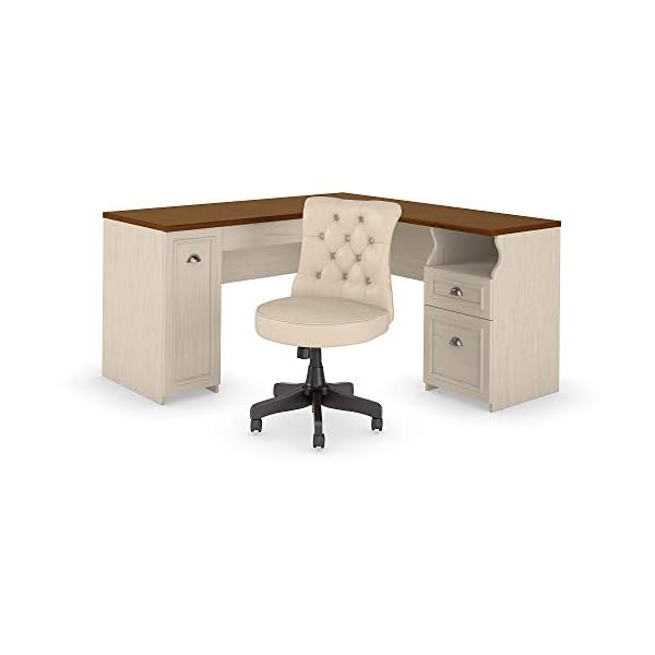 Bush Furniture Fairview 60W L Shaped Desk and Storage with