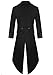 Farktop Men's Steampunk Vintage Tailcoat Jacket Gothic Victorian Coat Tuxedo Uniform Halloween Costume