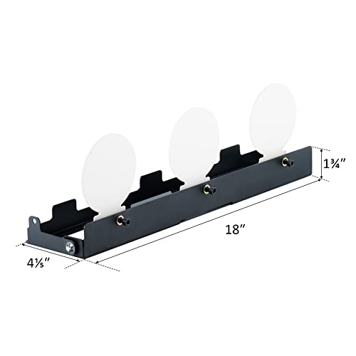 HIRAM Shooting Target Set, Resetting Target Plate Rack with 3 Airsoft